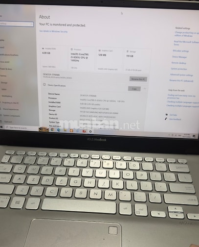 Bán laptop asuas i5 thế hệ 8 mới đẹp