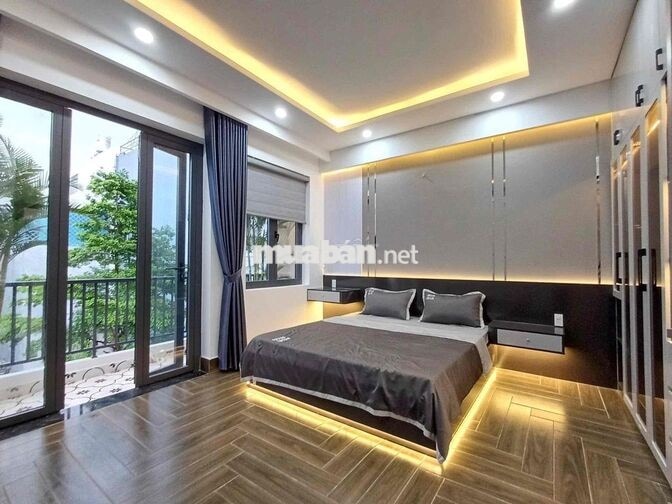 NHÀ MỚI ĐẸP ( FULL NỘI THẤT ) TRỆT LỬNG 3 LẦU 4PN 5WC. ĐƯỜNG 8M