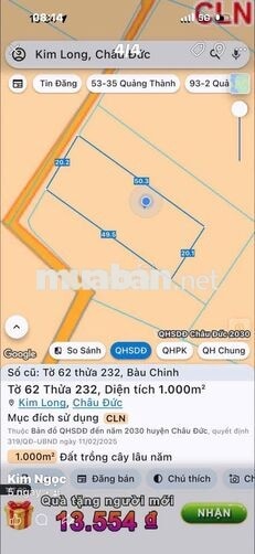 Bán nhà giá rẻ Bàu Chinh Châu Đức 20x50