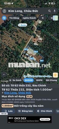 Bán nhà giá rẻ Bàu Chinh Châu Đức 20x50