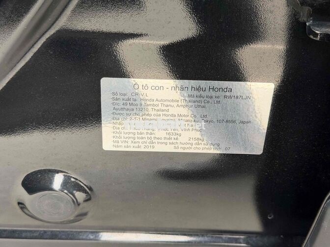 Honda CR-V 2019 L 7 chỗ Đen