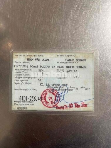 ALIZABETH Fi ĐỜI 2012 BS 61 TPHCM CÓ GL ĐỖI XE