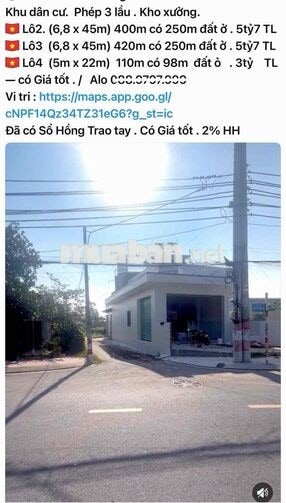 đất thổ cư . Dân Cư SHR chín chủ