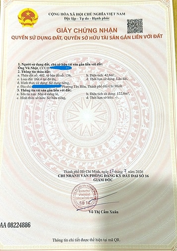 Cần bán nhà Hẻm 185 Nguyễn thi nhỏ - P.09 - Q.Tân Bình (nay là Phường 