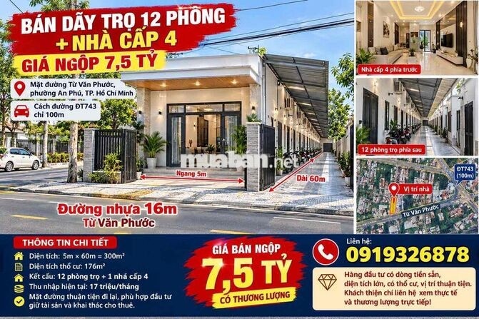 dãy trọ mặt tiền từ văn phước an phú