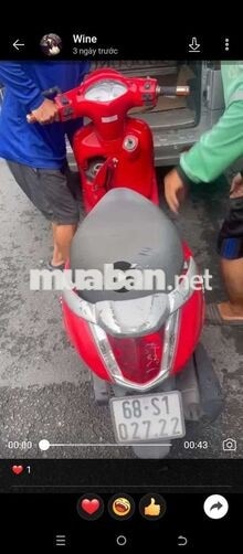 Xe máy Sym Elizabeth Fi màu Đỏ