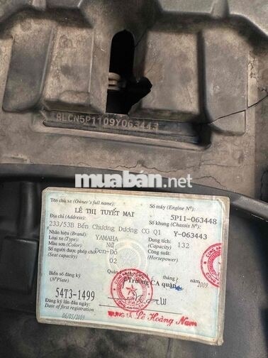 Yamaha 132cc màu Đen đỏ