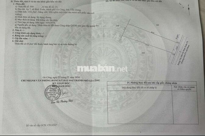 mặt tiền đường nhựa 7m, đất nền lên sẵn lâu năm, gần trạm y tế xã 