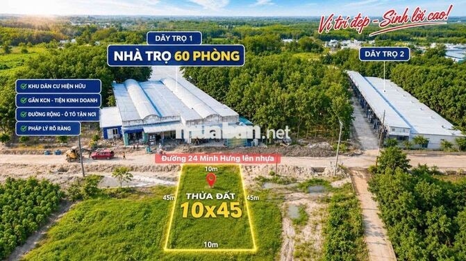 ĐẤT NGỘP VÀNH ĐAI SỐ 24 ĐẤT NGANG DÃY TRỌ ĐƯỜNG ĐANG LÊN NHỰA 12m