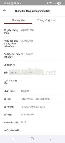 Toyota Innova 2019 8 chỗ xăng 323.333 km