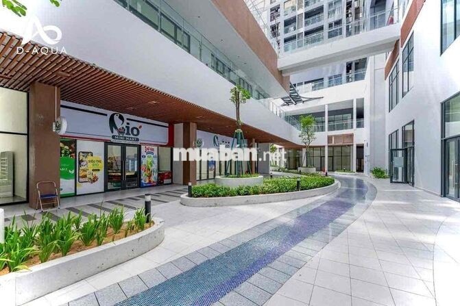 Cho thuê căn góc DAqua 2PN-2WC, 71m2, nhà trống view Q1. Giá 12 triệu