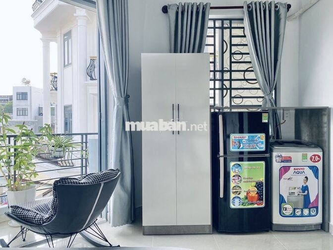 (FREE DV-NƯỚC-XE) CHDV BANCOL CHILL, RỘNG 50M2, WC RIÊNG FULL NỘI THẤT
