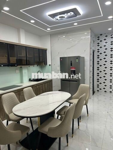 Cho thuê nhà mới trệt 2 lầu Nguyễn Văn Khối P.9 full nội thất giá 13tr