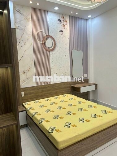 Cho thuê nhà mới trệt 2 lầu Nguyễn Văn Khối P.9 full nội thất giá 13tr