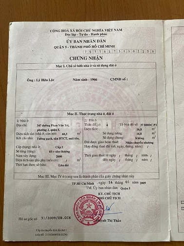 Bán nhà mặt tiền, 347 Đường Phan Văn Trị, Quận 5, TP.HCM