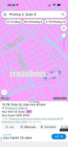 Bán nhà hẻm 141 đường Tám Danh Phường 4 Quận 8