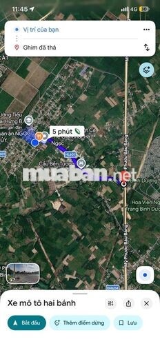 Đất Thổ cư gần trung tâm Bến Cát, giá có thương lượng
