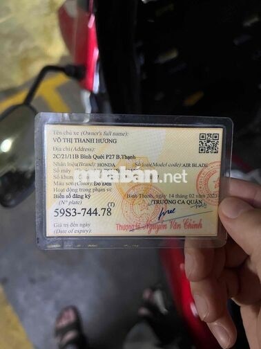 Honda Air Blade 125 2023 Thể thao Đỏ đen