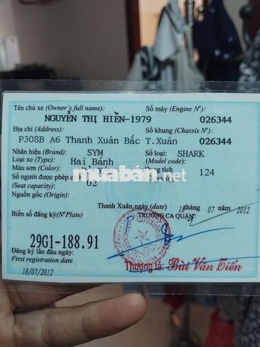 Bán rẻ 6triệu5.xe giống xe Sh.còn mới toanh.xe tốt