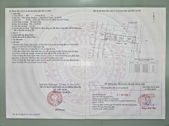 Bán nhà xây dựng mới 2 mặt tiền 19 Diên Hồng Phường 1, Quận Bình Thạnh