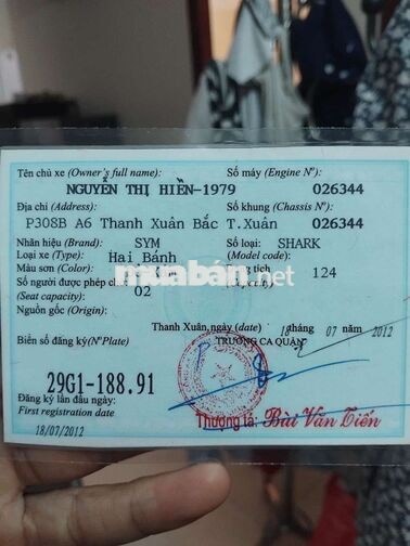 Bán rẻ 6triệu5.xe giống xe Sh.còn mới toanh.xe tốt