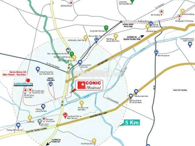 BÁN CĂN HỘ CONIC BOULEVARD SỔ HỒNG SẴN–2PN2WC SIÊU TO– GIÁ TỪ 2,75 TỶ