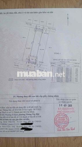 bán nhà chính chủ , khu chợ 40 căn , đường lê văn thọ