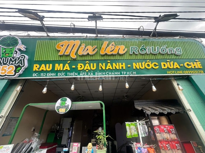 SANG GẤP QUÁN RAU MÁ 152 ĐINH ĐỨC THIỆN THANH LÝ TỪ 50TR