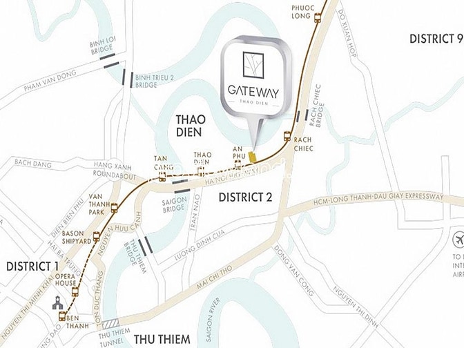 Bán Căn hộ Gateway Thảo Điền 2PN, tầng thấp, 89m2