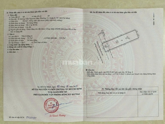 CHÍNH CHỦ BÁN NHÀ MẶT TIỀN 83 ĐƯỜNG TRẦN NGUYÊN HÃN, QUẬN 8