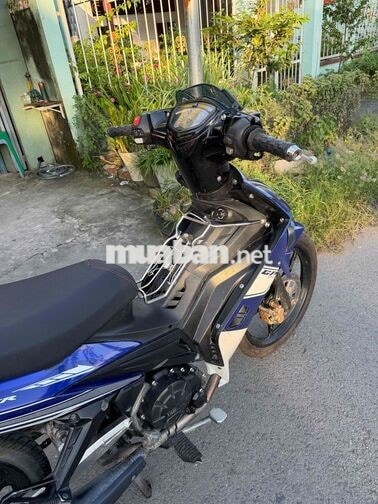 Yamaha Exciter xuống áo xe máy côn tay xanh trắng