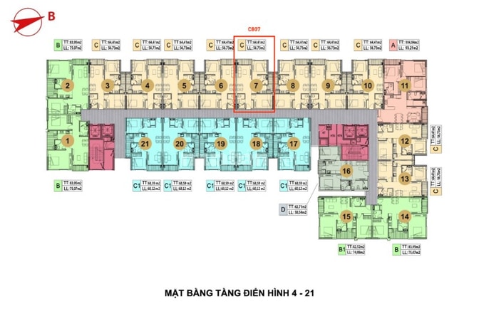Chính chủ bán Minh Quốc Plaza 64m2, 2pn, 2wc giá 2,2 tỷ