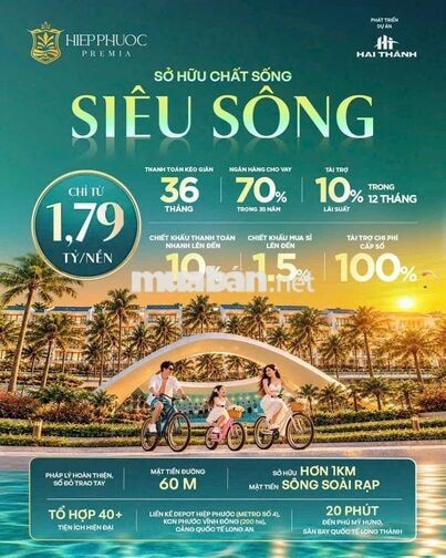 ĐẤT NỀN HIEP PHUOC PREMIA – CHỈ TỪ 1,4 TỶ/NỀN