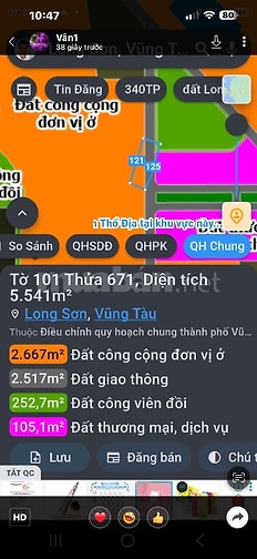 Bán đất Long Sơn, gần hồ mang cá, gần khu tái định cư thôn 1