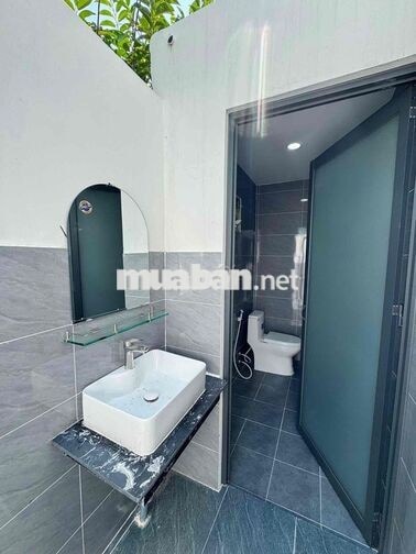 Nhà Mới Xây 5,5 x 17,5m Full Thổ Cư  2PN 2WC Sổ Hồng Riêng Giá Rẻ