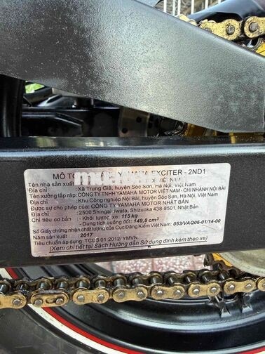 Yamaha Exciter 150 2017 trắng đỏ đen biển 65B1