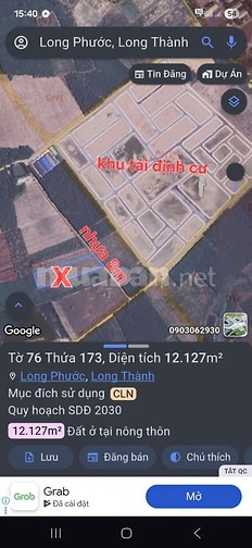 1,217 ha đ nhựa 8m ngã 3 B Cạn + QL51,1km, L Phước, Long Thành ĐN