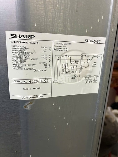 Thanh lý tủ lạnh Sharp 340 lit