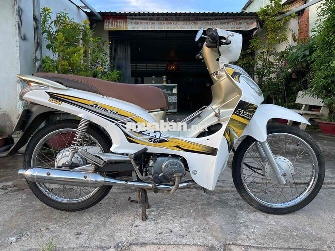 SYM Angela 50cc màu Trắng vàng