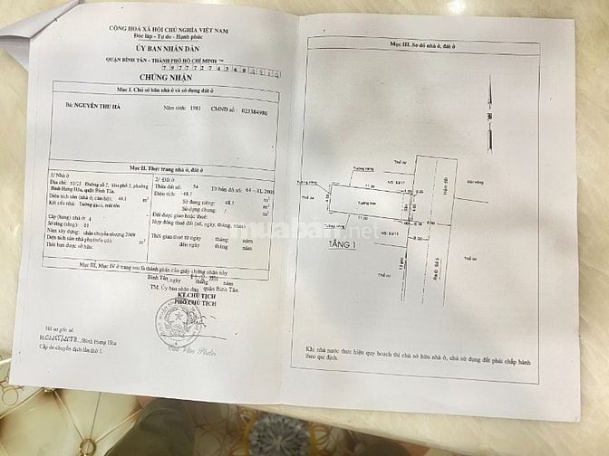 Bán nhà số 53/15 Đường số 5, Phường Bình Hưng Hòa Giá 4,7 tỷ