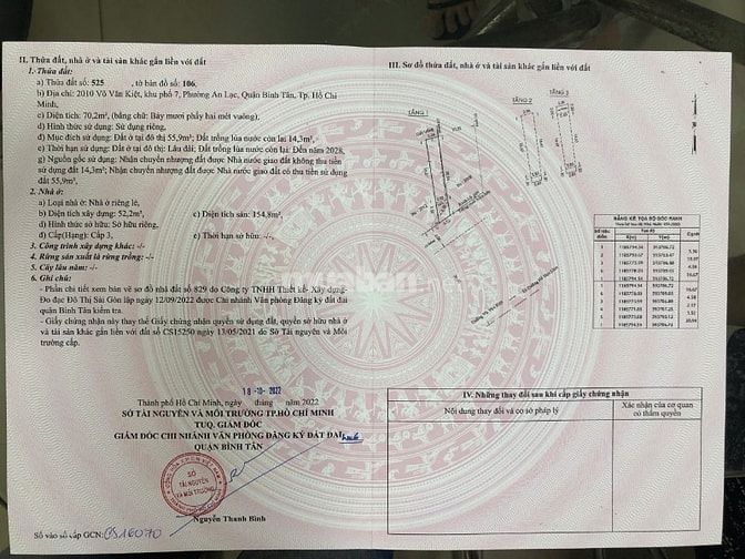Bán nhà mặt tiền Võ Văn Kiệt - Hồ Ngọc Lãm, Phường An Lạc, Bình Tân