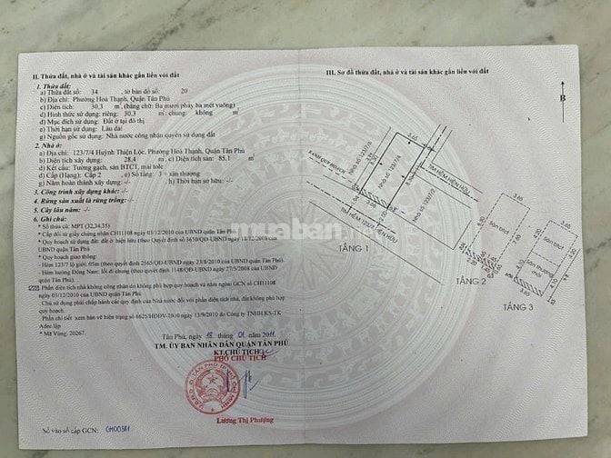 Bán nhà hẻm 5m Huỳnh Thiện Lộc, Tân Phú cũ, 3,7x8,5m, 3 tầng, ST, 3 PN