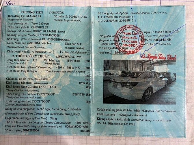 Cần bán xe Chevrolet Cruze 2014 số sàn, màu trắng, 1 đời chủ 195 triệu
