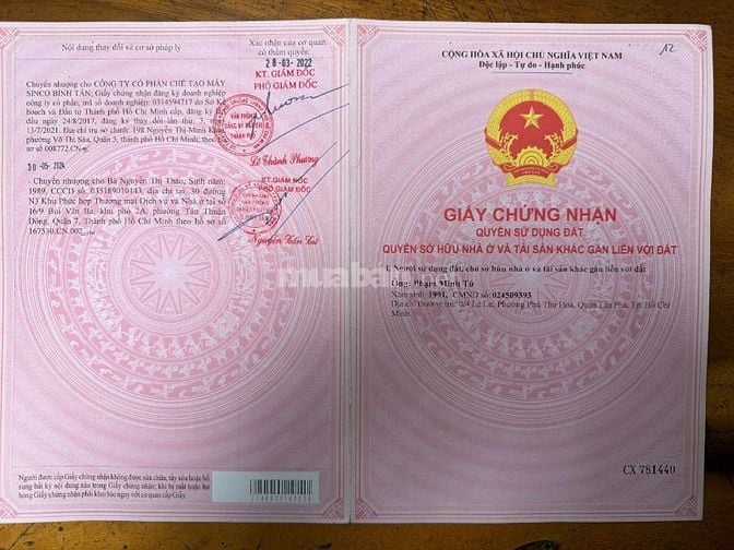 BÁN ĐẤT DỰ ÁN KHU DÂN CƯ SINCO, PHƯỜNG AN LẠC, QUẬN BÌNH TÂN