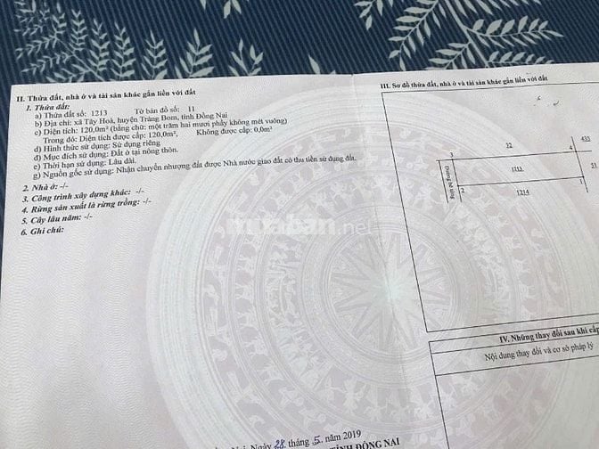 Cần bán lô đất thổ cư đường Cống Bi, Tây Hòa, Trảng Bom, Đồng Nai