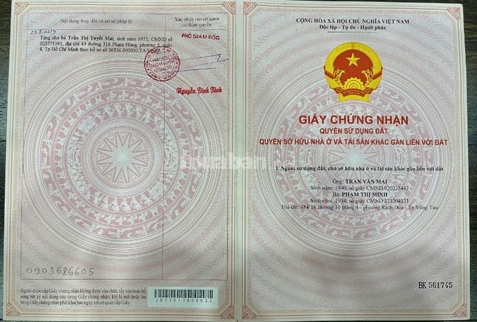 Bán đất ngay chợ Rạch Dừa, hẻm rộng 4m, TP.Vũng 