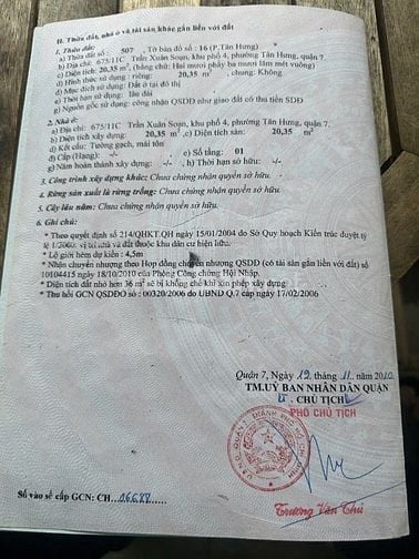 BÁN NHÀ HẺM 675 TRẦN XUÂN SOẠN, PHƯỜNG TÂN HƯNG, QUẬN 7