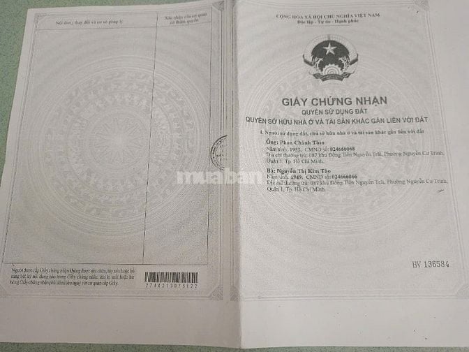 Bán nhà địa chỉ :738/41/4/13 Quốc Lộ 1A, P.Bình Hưng Hòa B, Bình 