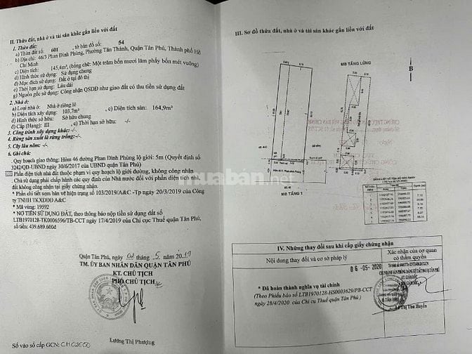Bán nhà 46/3 Phan Đình Phùng, Tân Thành, Tân Phú, hẻm xe hơi
