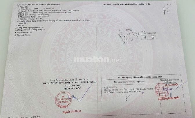 Chính chủ cần bán gấp Đất nền, KDC 1B, TT.Cần Đước, Cần Đước, Long An